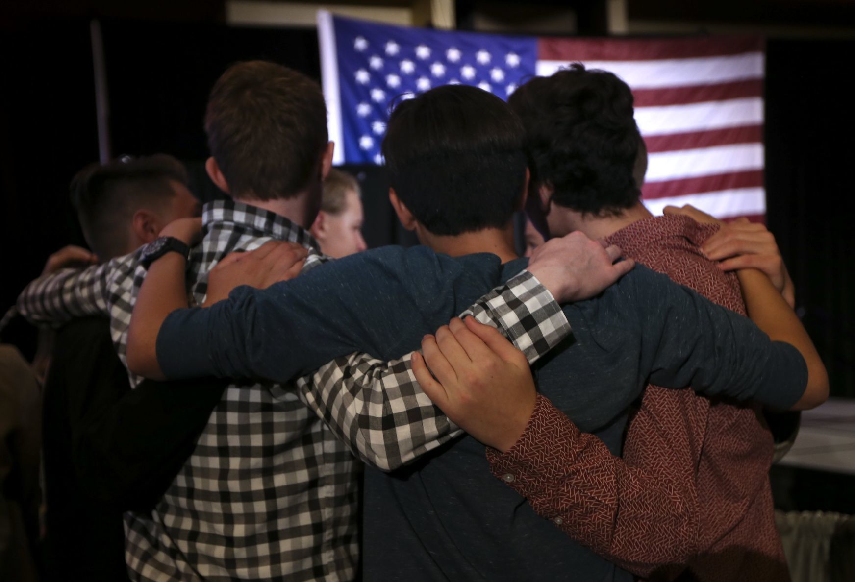 Supporters gather at election watch party for Missouri Attorney General and Republican U.S. Senate candidate Josh Hawley in Springfield